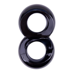 Get Lock Ballstretcher souple Duo Cock Noir
